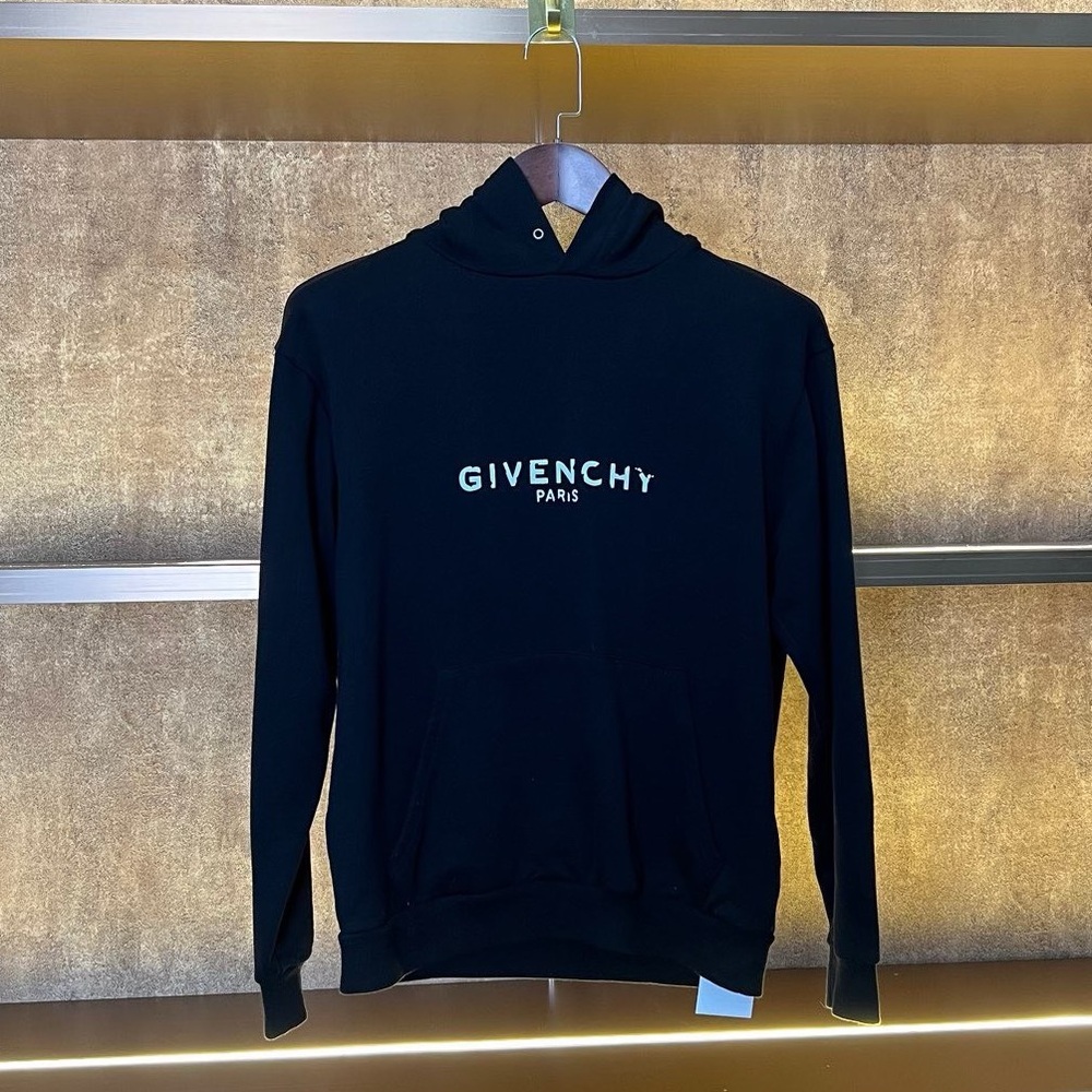 🚩steal Authentic Givenchy Black Logo Hoodie